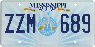 MS license plate ZZM689