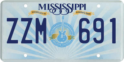 MS license plate ZZM691