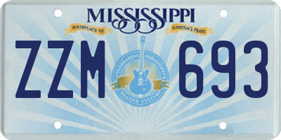 MS license plate ZZM693