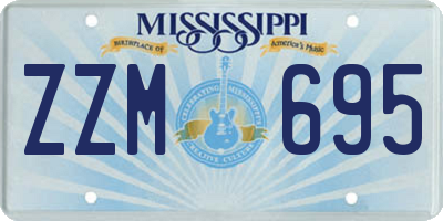 MS license plate ZZM695