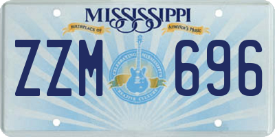MS license plate ZZM696