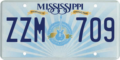 MS license plate ZZM709