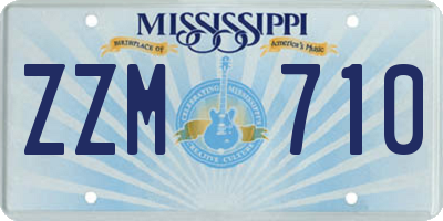 MS license plate ZZM710