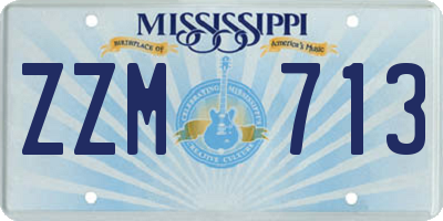 MS license plate ZZM713