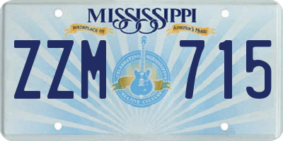 MS license plate ZZM715
