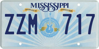 MS license plate ZZM717