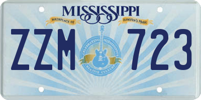 MS license plate ZZM723