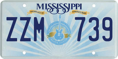 MS license plate ZZM739