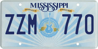 MS license plate ZZM770