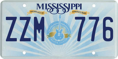 MS license plate ZZM776