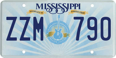 MS license plate ZZM790