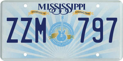 MS license plate ZZM797
