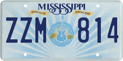 MS license plate ZZM814