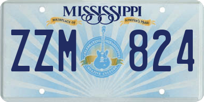 MS license plate ZZM824