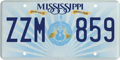 MS license plate ZZM859