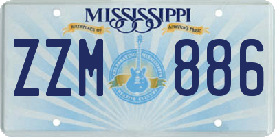 MS license plate ZZM886