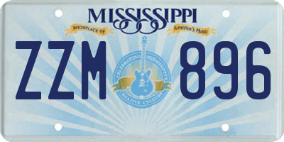 MS license plate ZZM896
