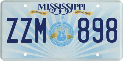 MS license plate ZZM898