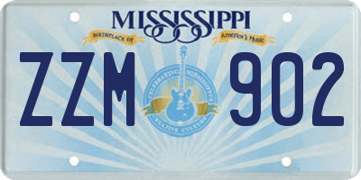 MS license plate ZZM902