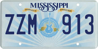 MS license plate ZZM913