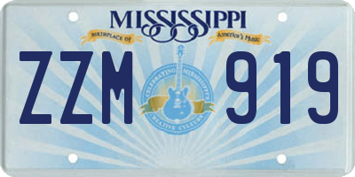 MS license plate ZZM919