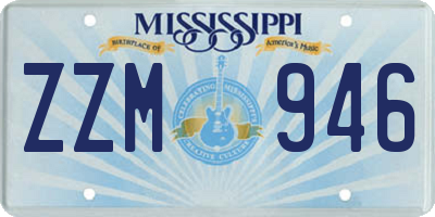 MS license plate ZZM946