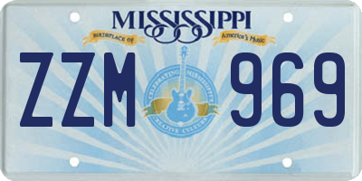 MS license plate ZZM969