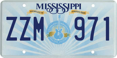 MS license plate ZZM971