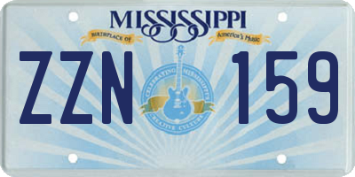 MS license plate ZZN159