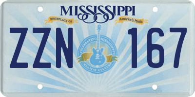 MS license plate ZZN167