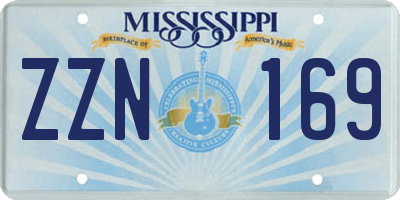 MS license plate ZZN169