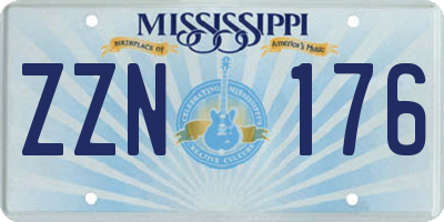 MS license plate ZZN176