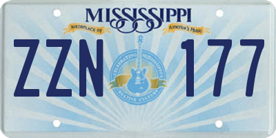 MS license plate ZZN177
