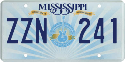 MS license plate ZZN241
