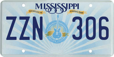 MS license plate ZZN306