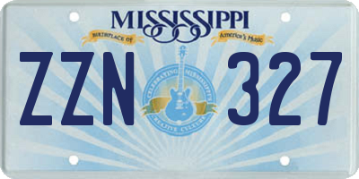 MS license plate ZZN327