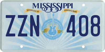 MS license plate ZZN408