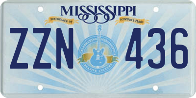 MS license plate ZZN436