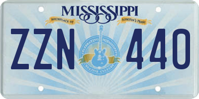 MS license plate ZZN440