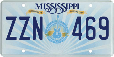 MS license plate ZZN469