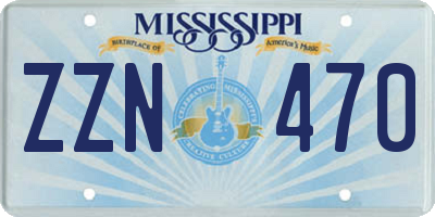MS license plate ZZN470