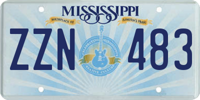 MS license plate ZZN483