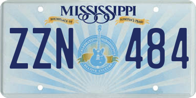 MS license plate ZZN484