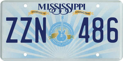 MS license plate ZZN486