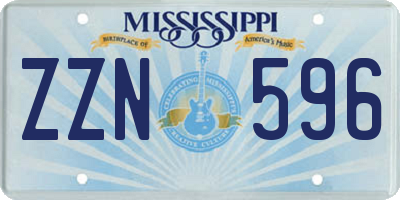 MS license plate ZZN596