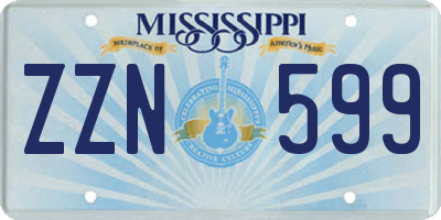 MS license plate ZZN599