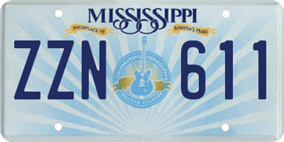 MS license plate ZZN611