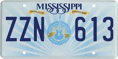 MS license plate ZZN613