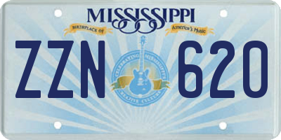 MS license plate ZZN620