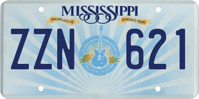 MS license plate ZZN621